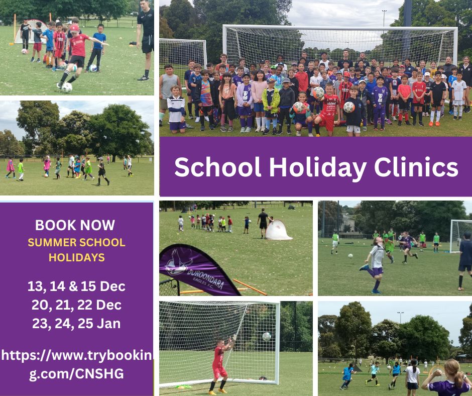 SUMMER School Holiday Clinics + Goal Keeper Training Boroondara Eagles FC